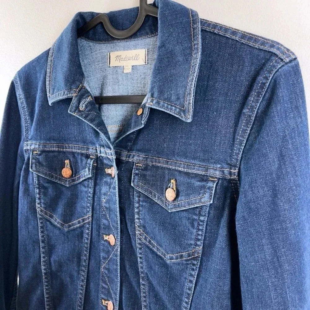 Madewell Front Button Closure Pullover Denim Dress - image 4